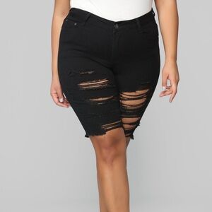 Ripped Jean shorts